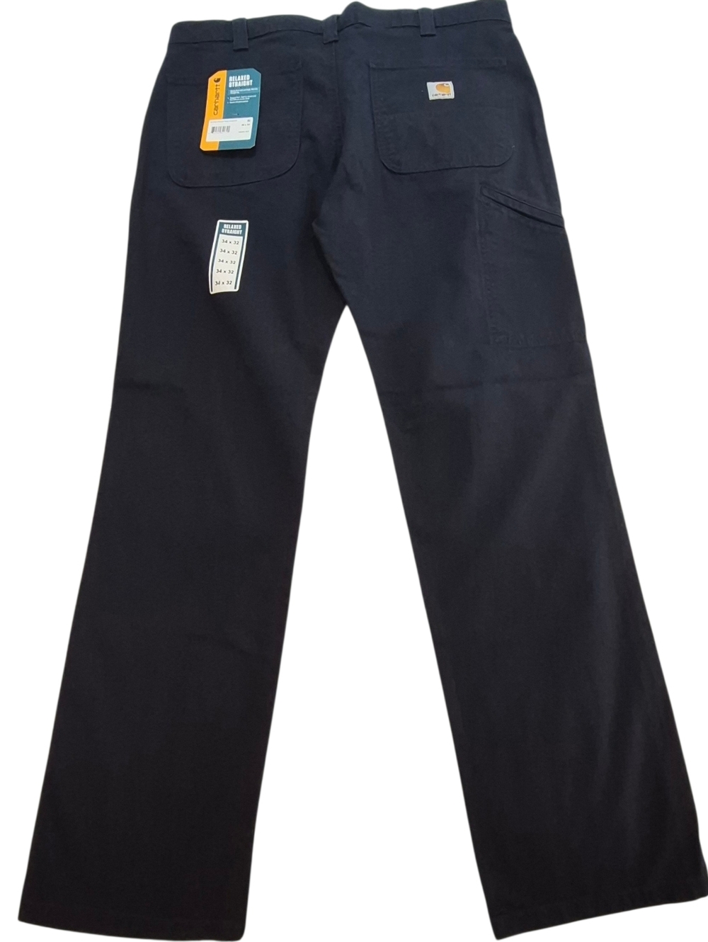 Carhartt Relaxed Straight Rigby Dungaree Pants 34x32 Navy Workwear NWT